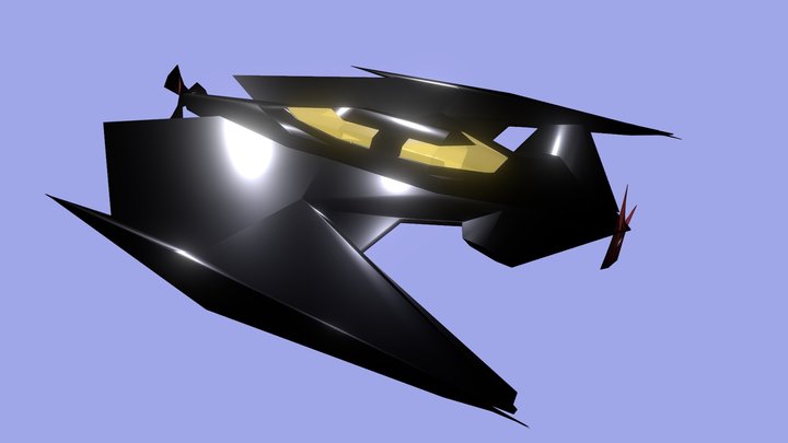 Aircraft about Bacardi logo 3D Model