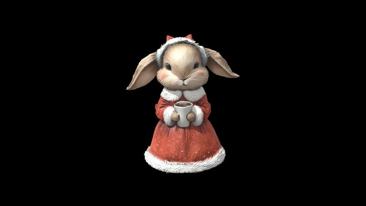 Cute Bunny 2 3d Model 3D Model