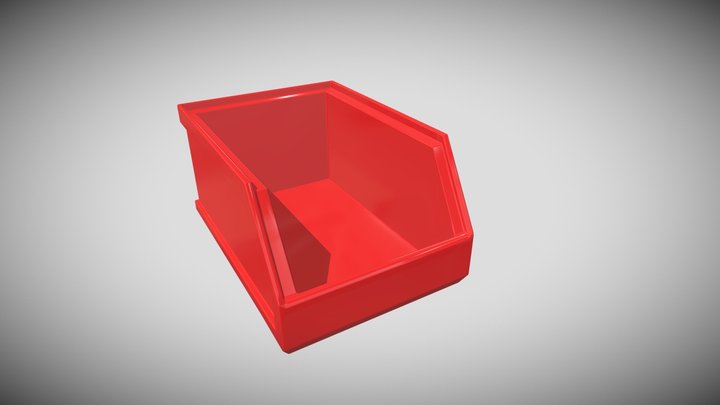 Simple open storage box 3D Model