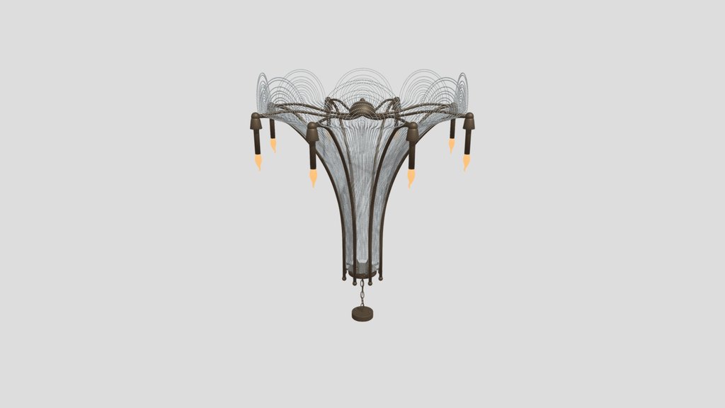 Antique Candle Bead Chandelier