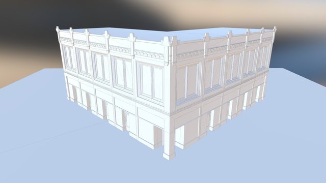 Chicago Shops 1940 3D Model