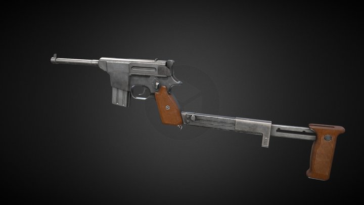Type 80 Pistol 3D Model