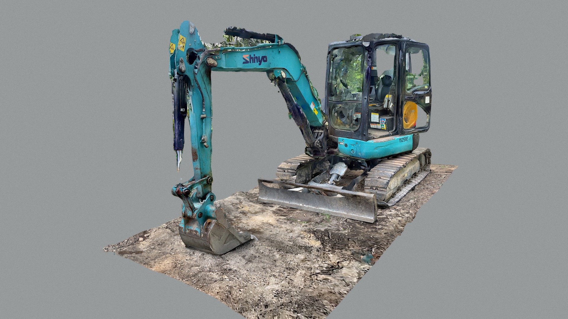 Green backhoe Download Free 3D model by kazugoru [894947c] Sketchfab