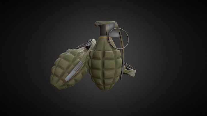 United States Army WWII Mk2 "Pineapple" Grenade 3D Model