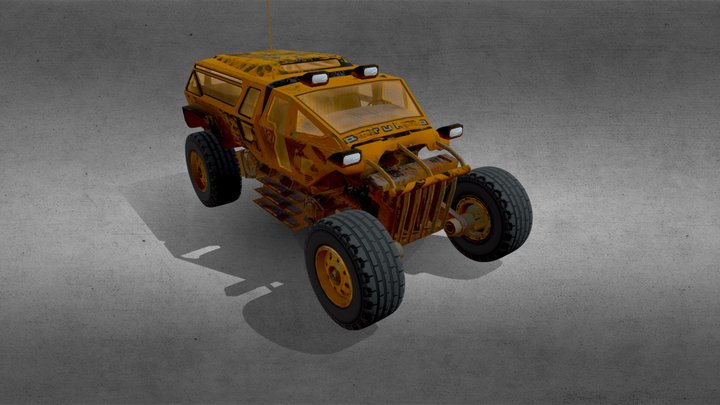 Post-apocalyptic Van 3D Model