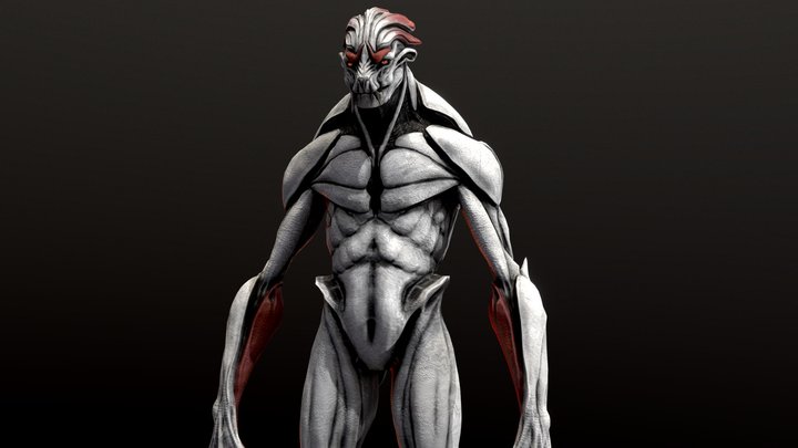 Alien creature realtime 3D Model