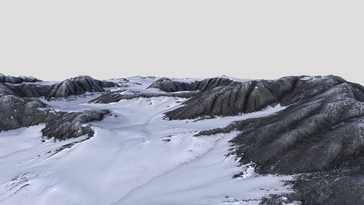 Low Poly mountain 3D Model