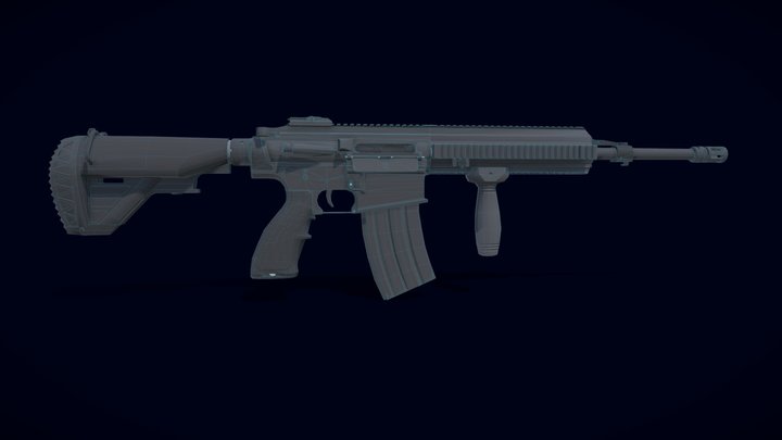 HK 416 3D Model