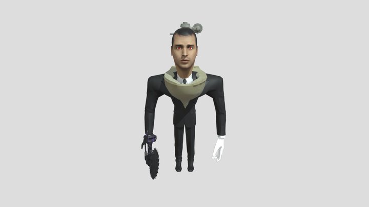 Mutant toilet large saw 3D Model