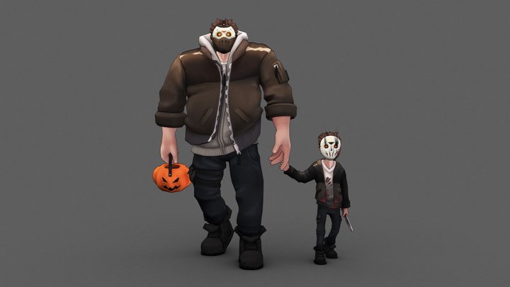 Trick or Treat - Like Father Like Son 3D Model