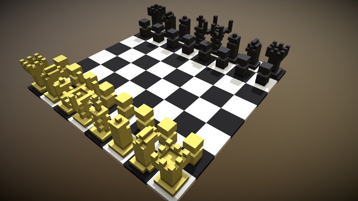 Chess Set 3D Model