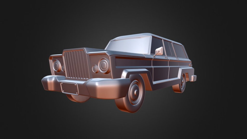 Old Station Wagon Highpoly