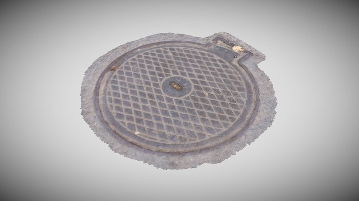Round Manhole Cover ( Photogrammetry ) 3D Model