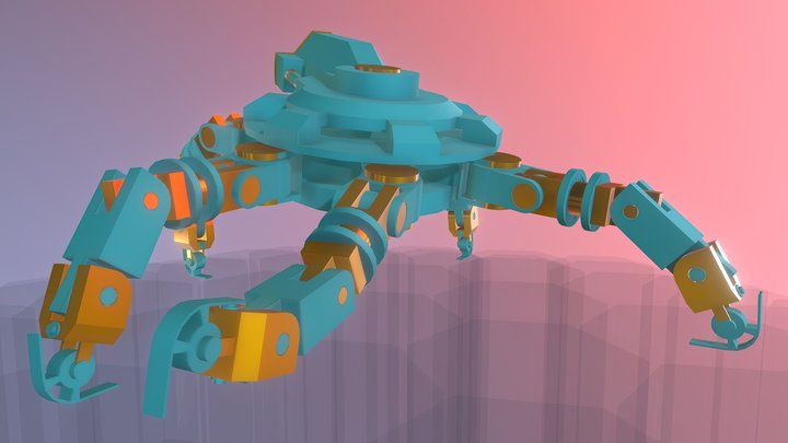 Spider Hand Mech 3D Model