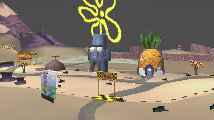 Bikini Bottom Map 3D Model 3D Model