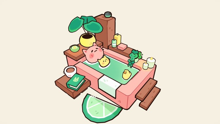 Bathtime 3D Model