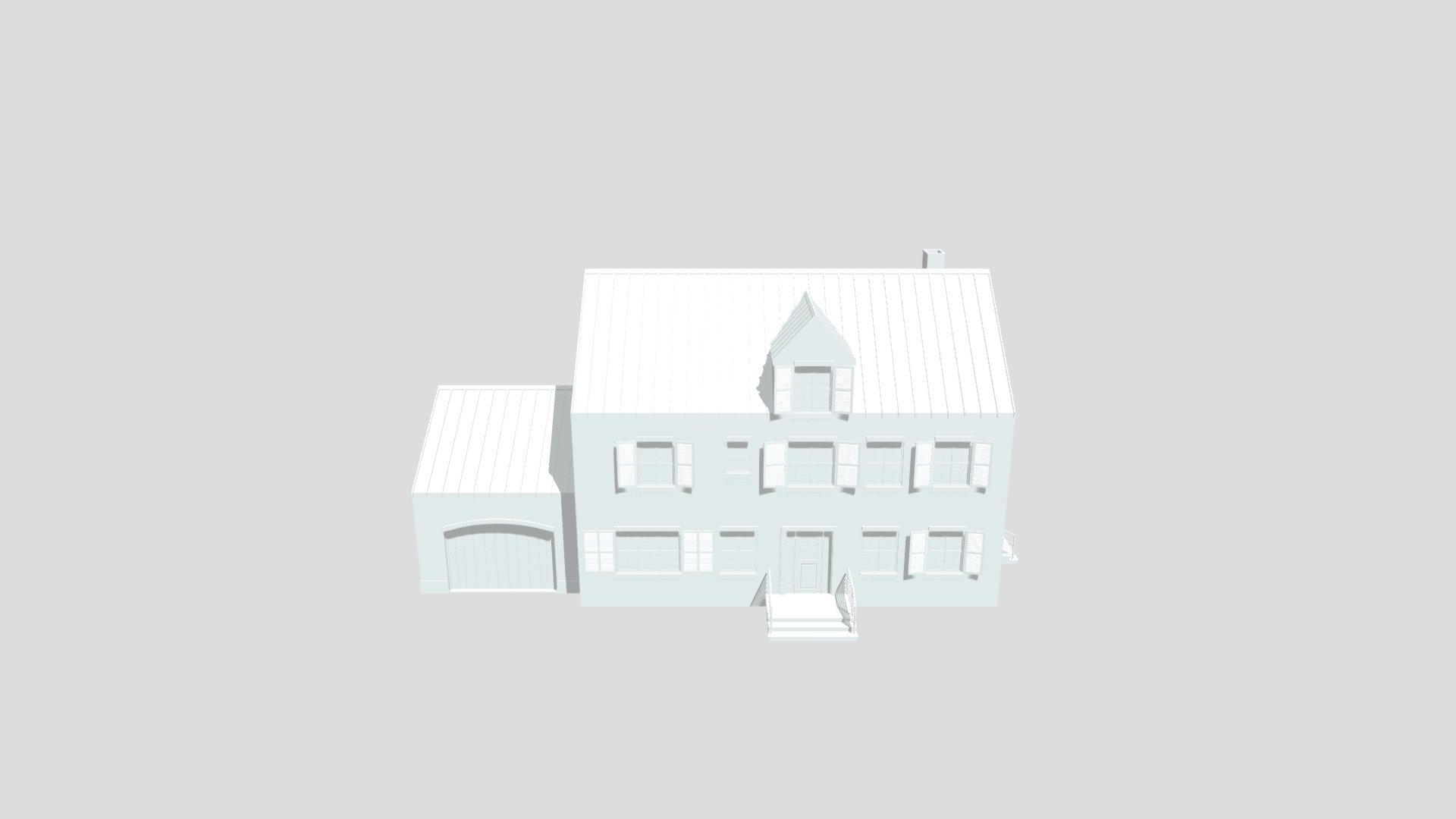 Modern Brick House 1 Blender