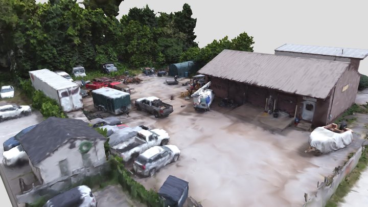 Mechanics Garage Building 3D Model