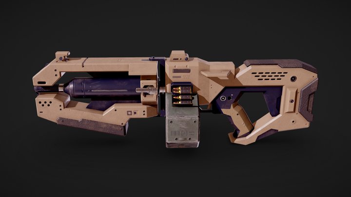 Heavy Assault Rifle 3D Model
