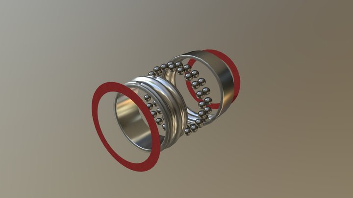 Bearing Exploded View (Take 2) 3D Model