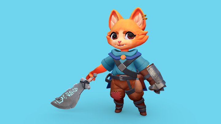 Lily - Cat Knight 3D Model