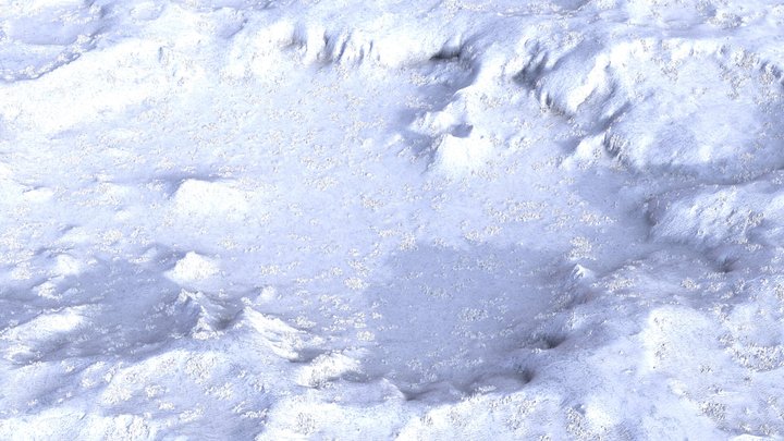 Lunar craters 3D Model
