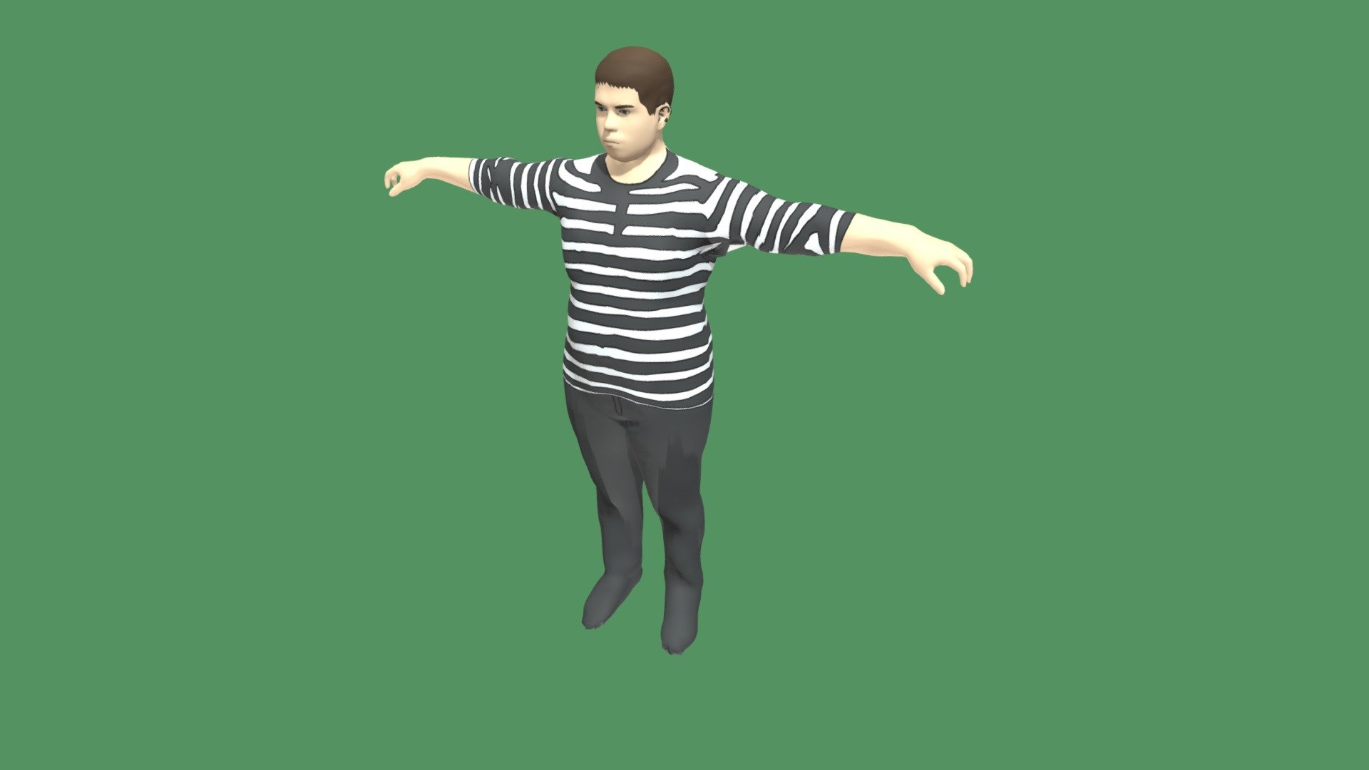 rida sidi ben ali anime 3d model