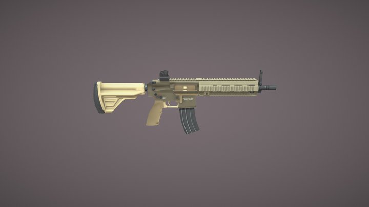 DetailedHW HK416 3D Model