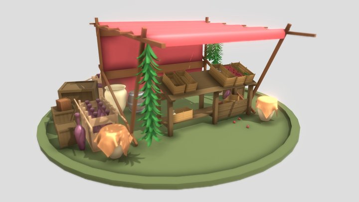 Shopping Stand 3D Model