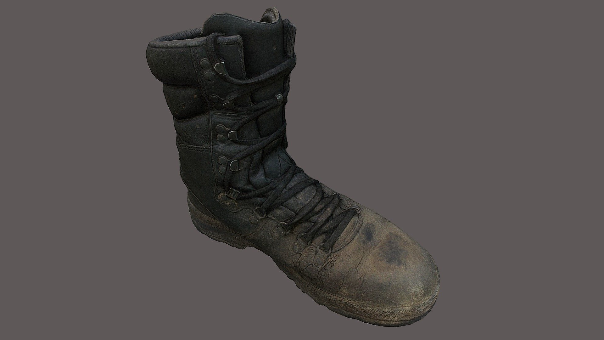 Boot low poly 3D model