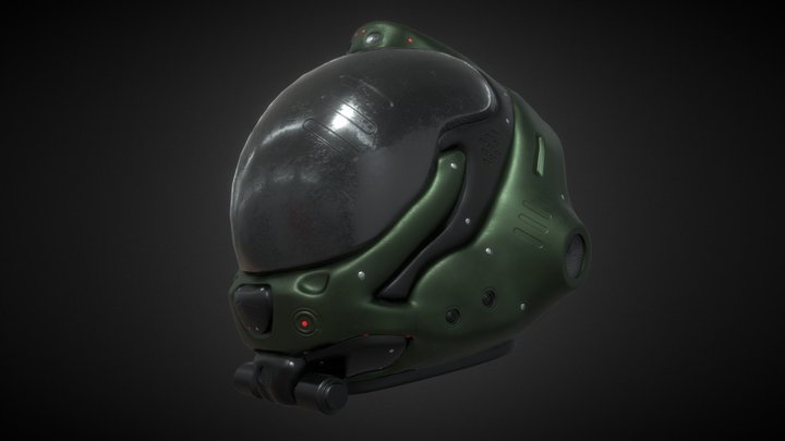 Sci-Fi Helmet 3D Model