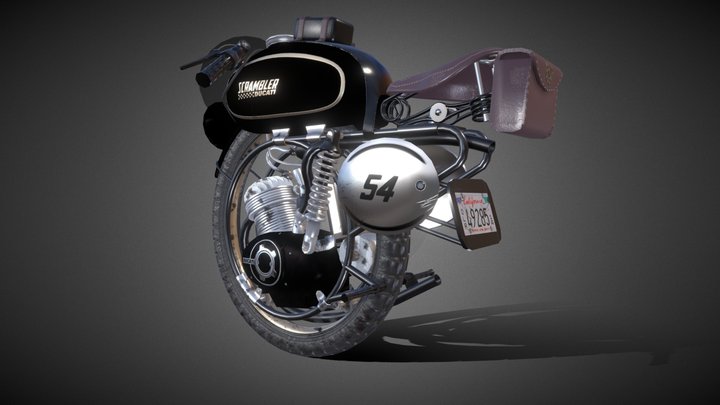 Ducati Scrambler Cafe Monobike || Challenge 3D Model
