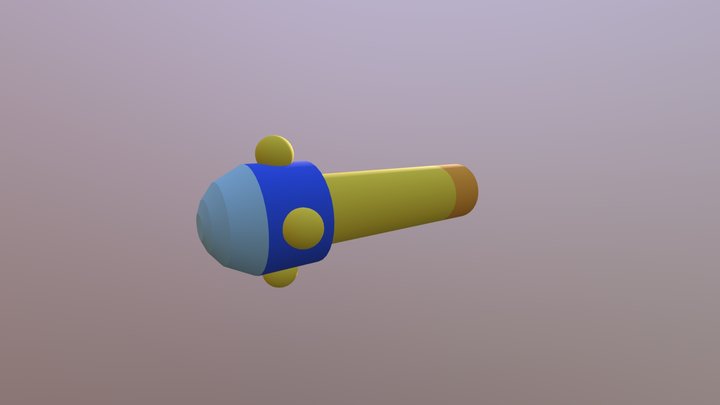 Low Poly Small Light from Doraemon (Game Ready) 3D Model