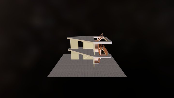 MultiFloor Staircase 3D Model