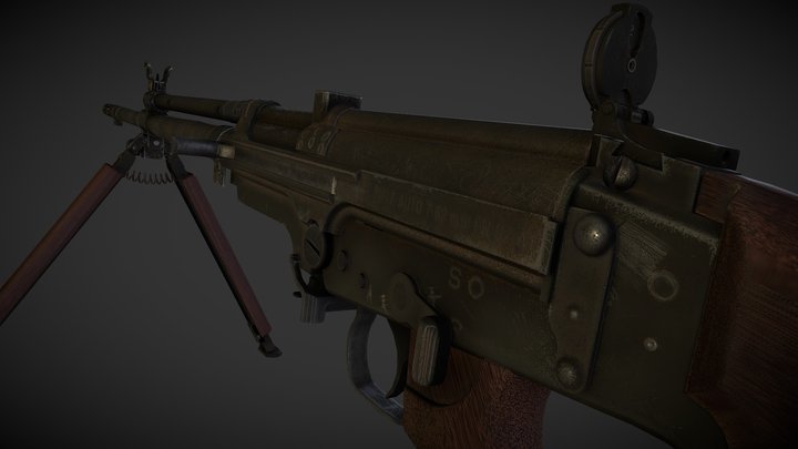 Canadian Arms Limited C2A1 LMG 3D Model