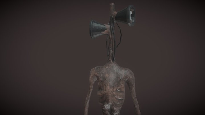 C4D Siren Head but i export in fbx on blender 3D Model