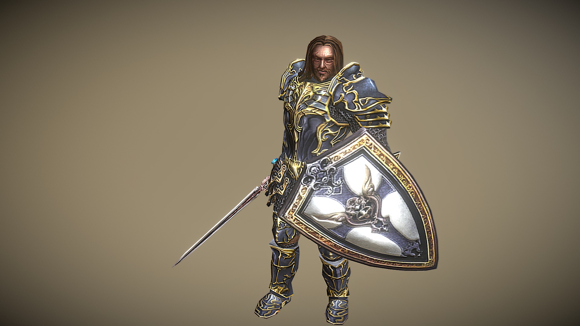 3D model Royal Knight - This is a 3D model of the Royal Knight. The 3D model is about a person in a garment.