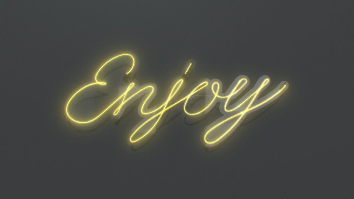 Enjoy - Neon Sign 3D Model