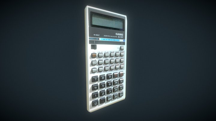 Low Poly Retro Calculator 3D Model