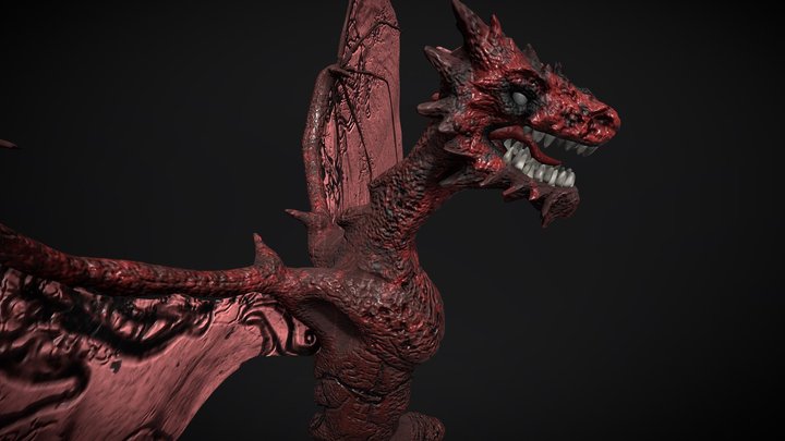 Wounded Dragon 3D Model