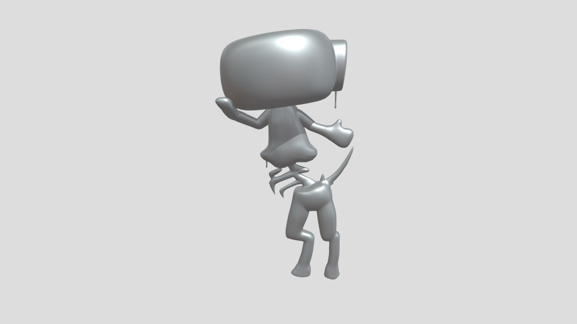 cartoonish humanoid figure with red eyes - 3D model by GamerYT_jsjs ...