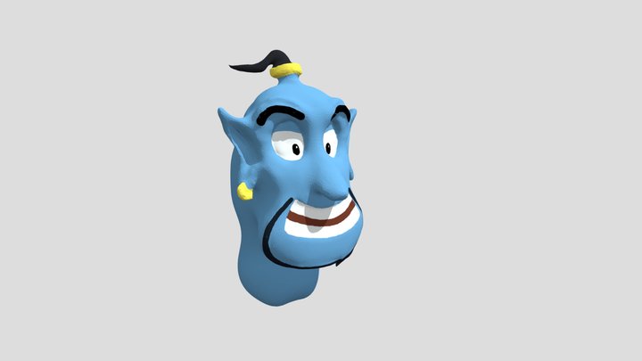 Aladdin Genie Head 3D Model