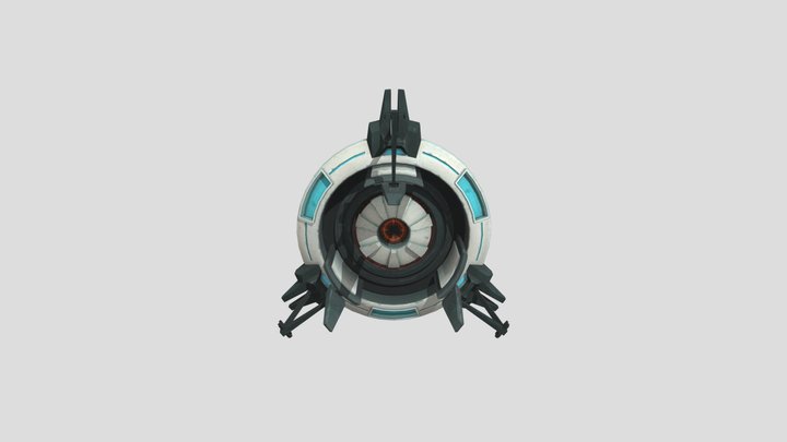 Portal 1 High Energy Pellet Catcher 3D Model