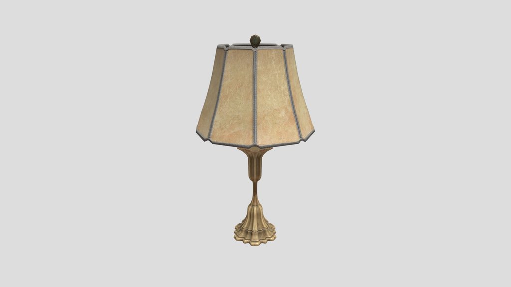 Upscale Scalloped Wooden Table Lamp