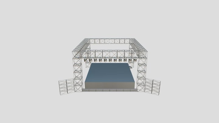 Music_concert_stage_Low_poly 3D Model