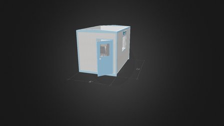 8ft x 12ft Mobile Office 3D Model