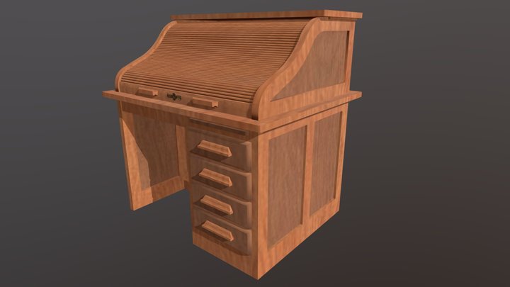 Roll Top Desk 3D Model