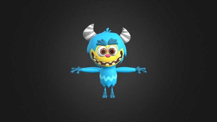 Blue Monster 3D Model
