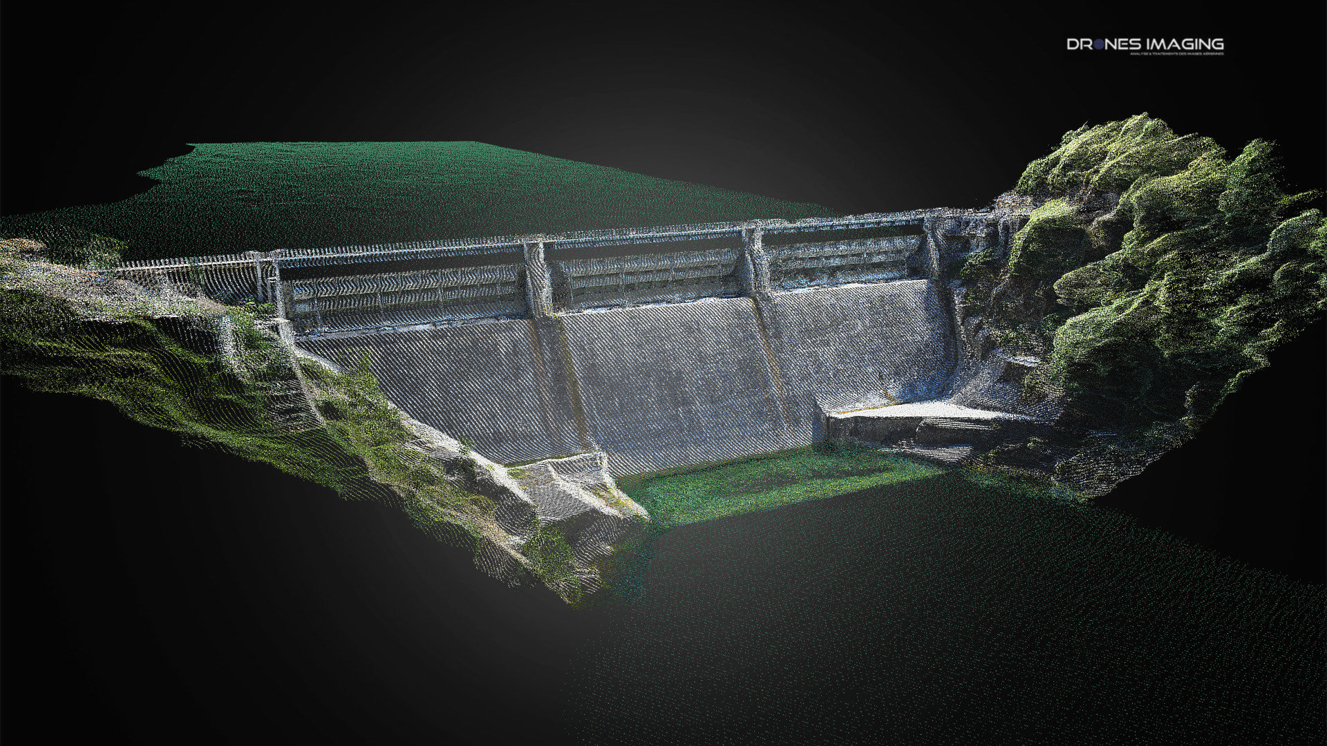 Scan 3D du barrage EDF de Pinet - France