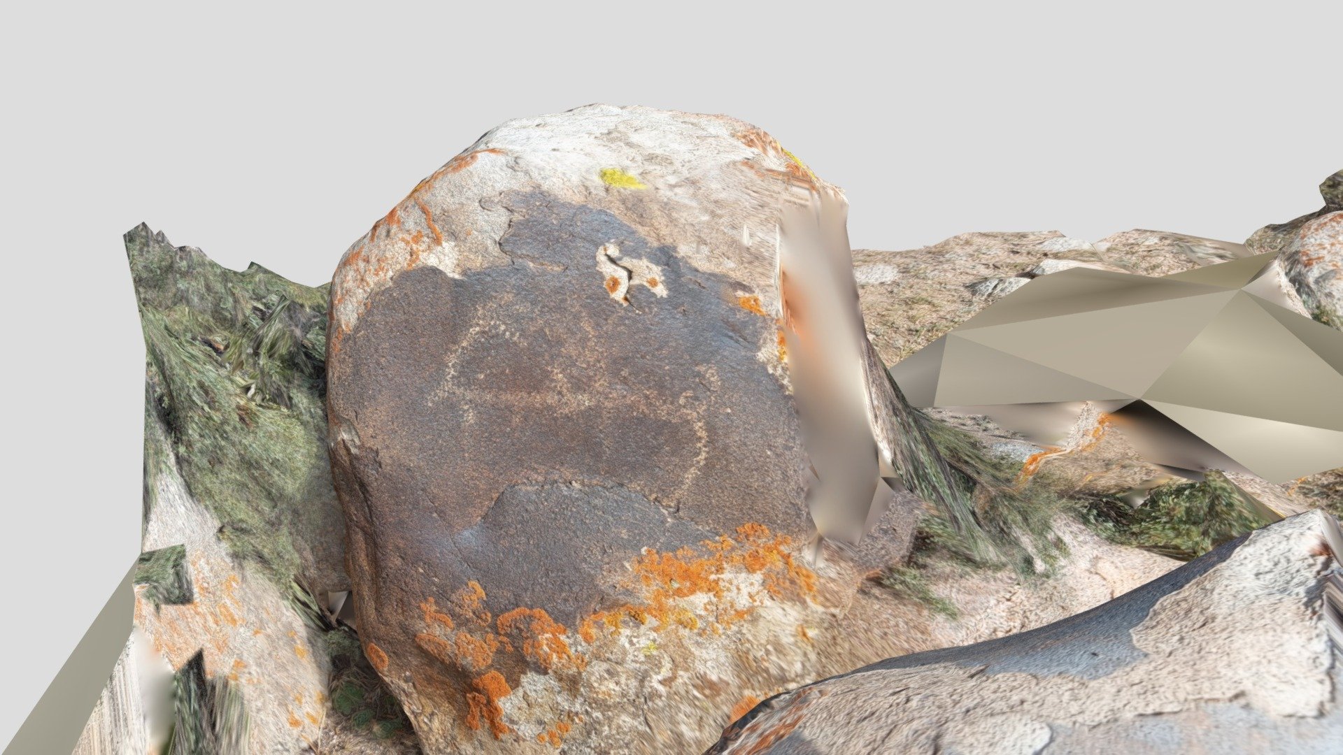 Petroglyph 11-036 Ornok Issyk-Kul Kyrgyzstan — Sketchfab embed 3D viewer